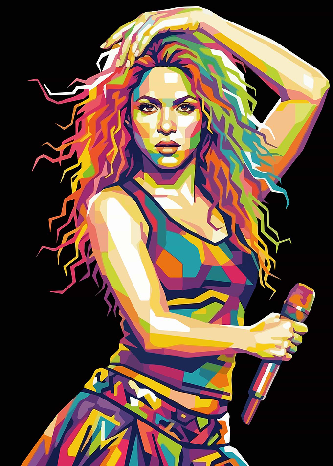 Shakira Pop Art Portrait