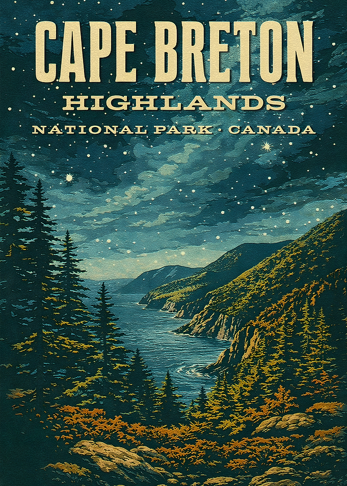 Cape Breton Highlands National Park Vintage Poster
