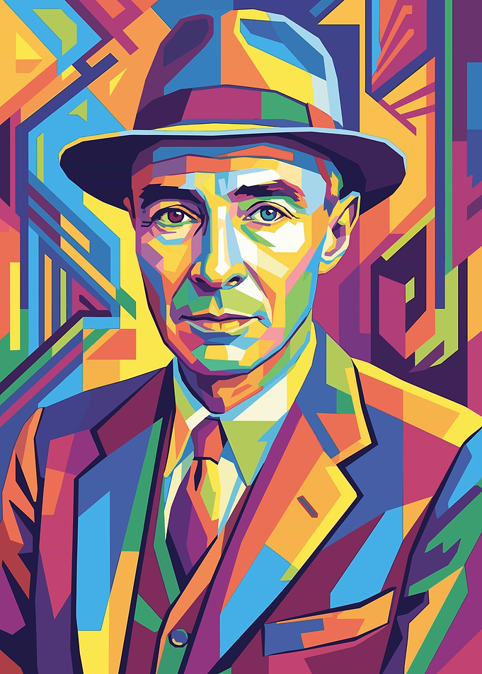 J. Robert Oppenheimer Pop Art Portrait