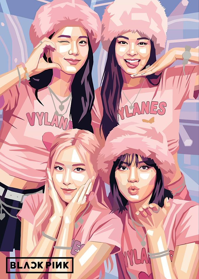 Blackpink K-Pop Group Portrait