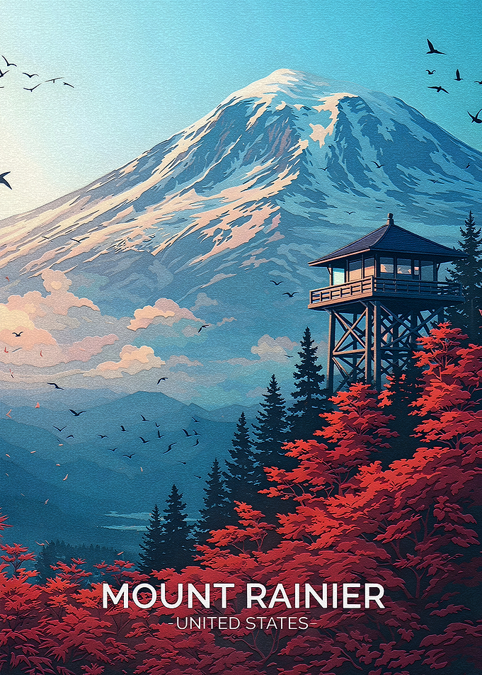Mount Rainier National Park Poster