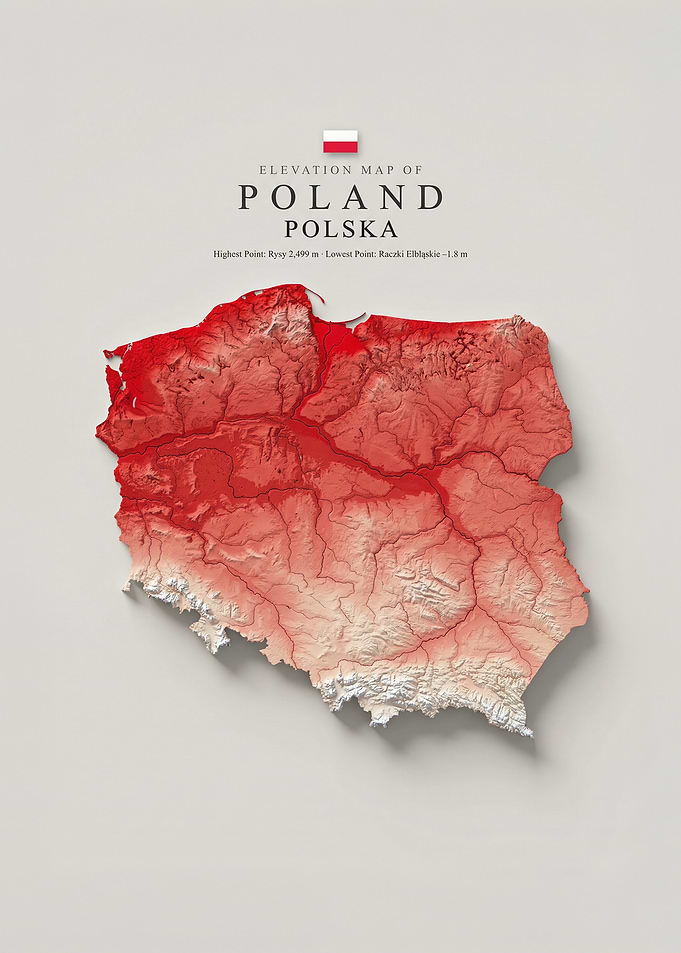 Elevation Map of Poland