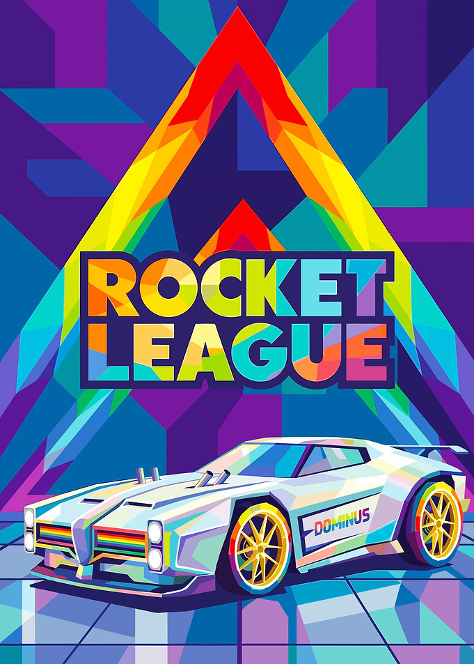 Rocket League Dominus Car Pop Art