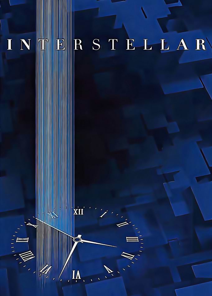 Interstellar Movie Poster with Clock