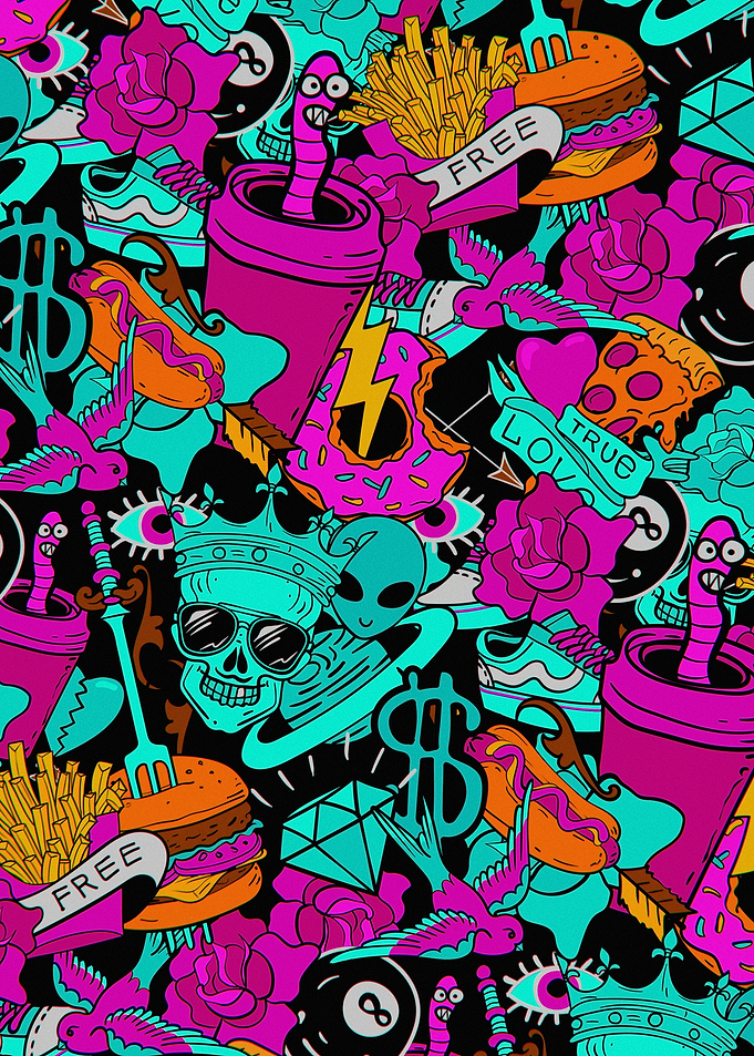 Graffiti Style Pop Art Collage