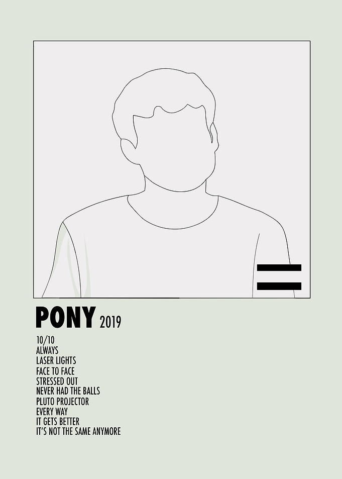 Pony Album Cover Minimalist Art