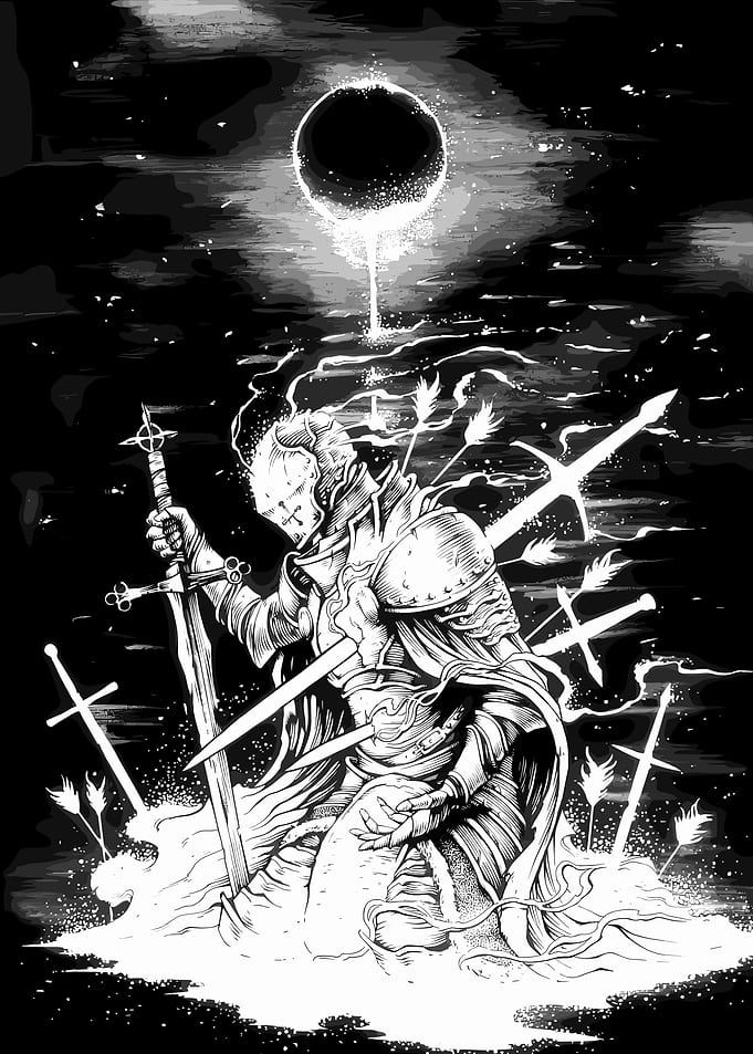 Knight in Dark Fantasy Setting