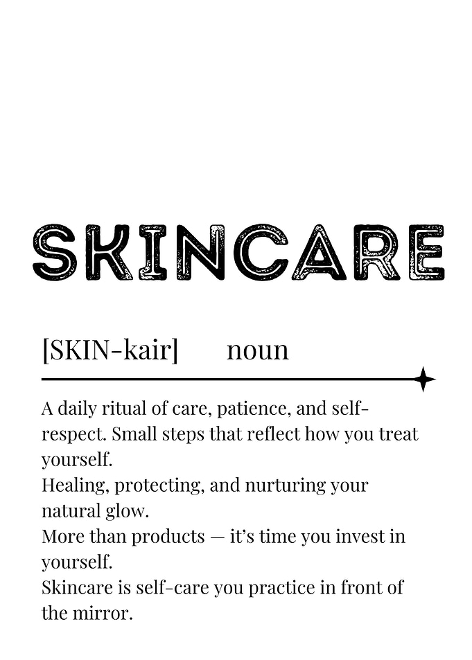 Skincare Definition Poster