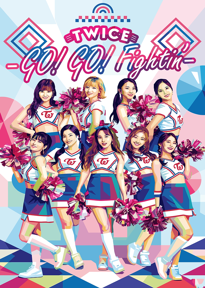 TWICE Go Go Fighting Poster