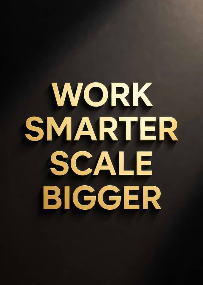 Work Smarter Scale Bigger Text Art