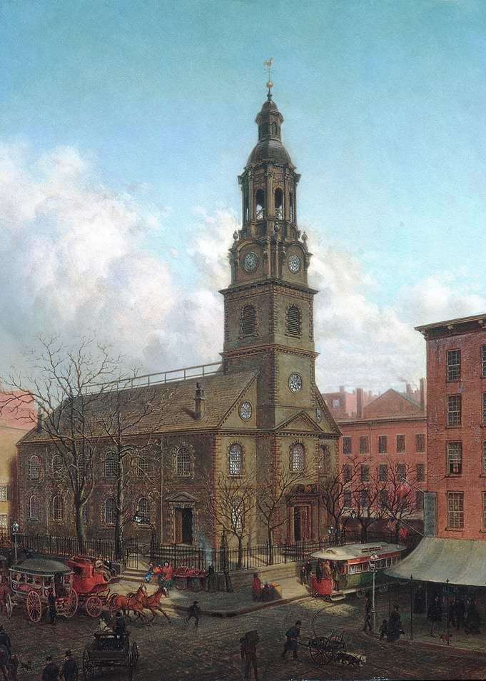Old New York City Street Scene