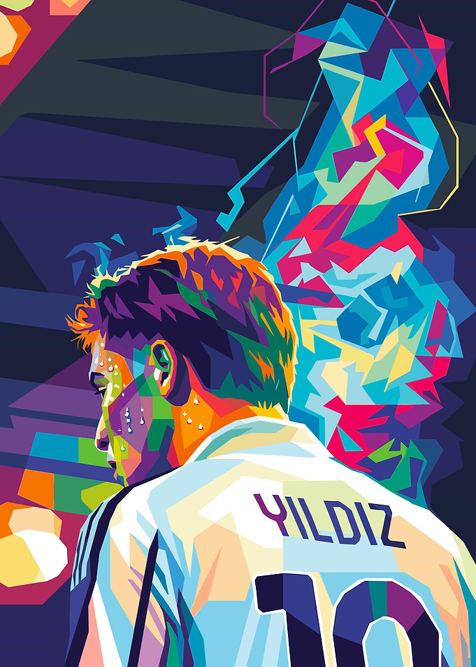 Football Player Yildiz WPAP Art