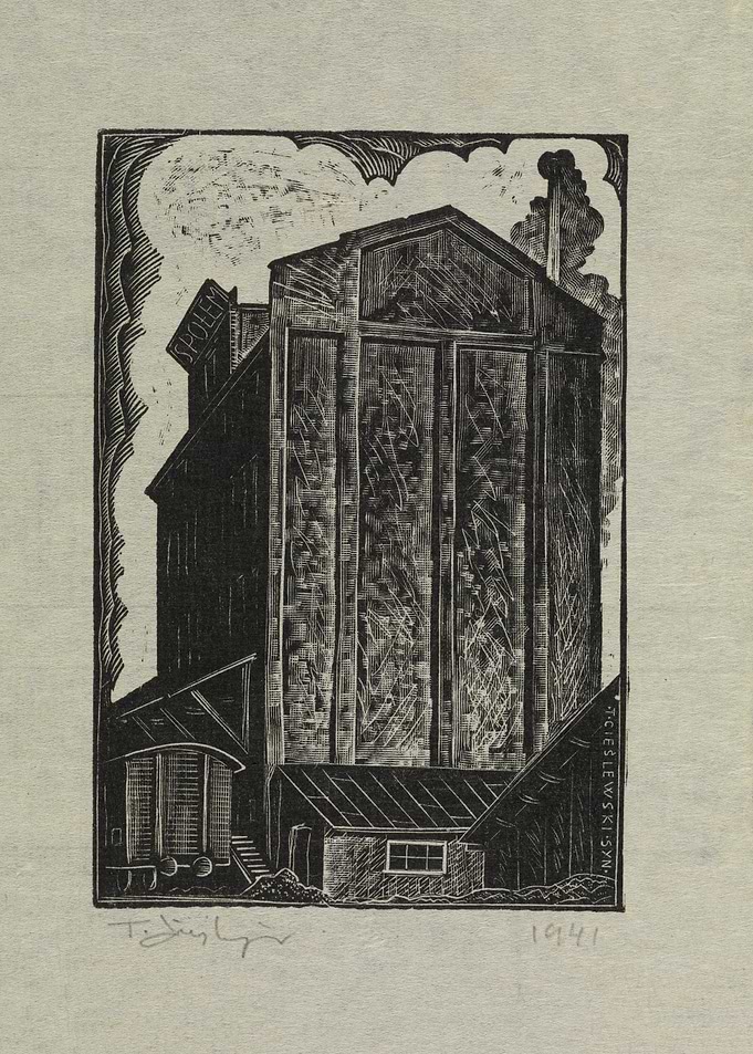 Industrial Building with Train Car