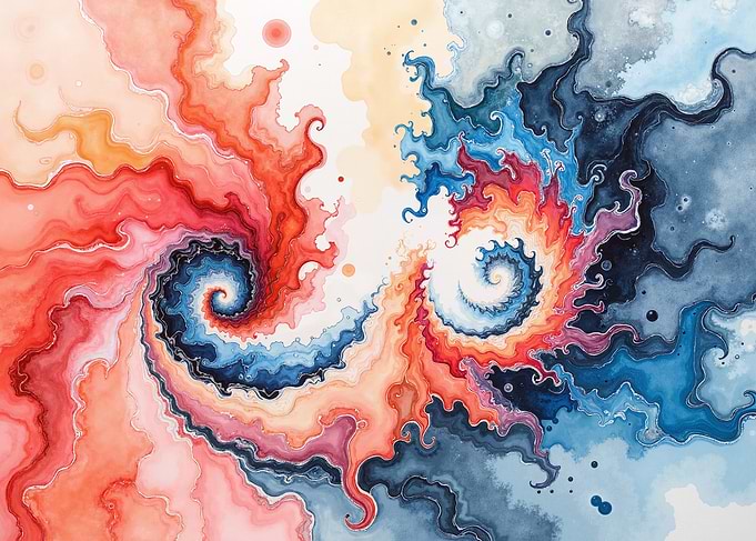 Abstract Swirling Colors