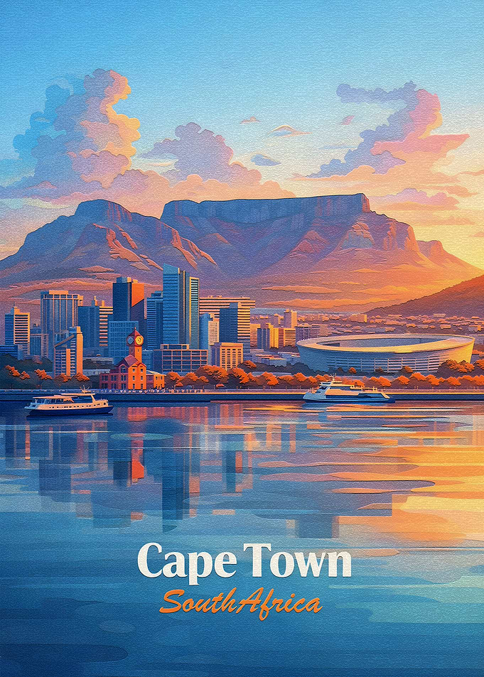 Cape Town Cityscape at Sunset