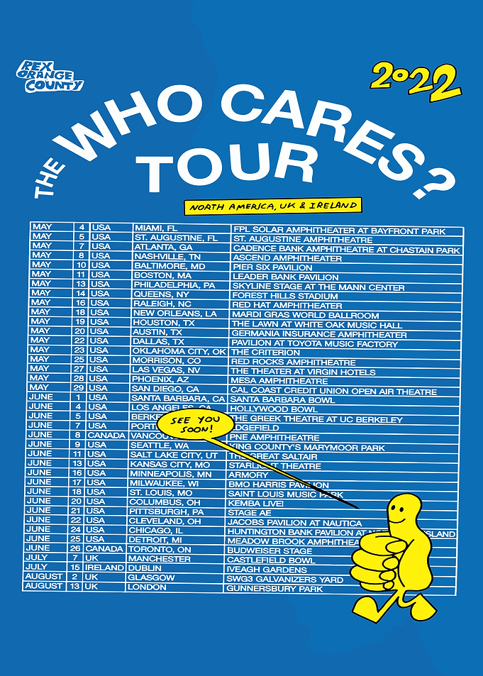 Rex Orange County Tour Poster