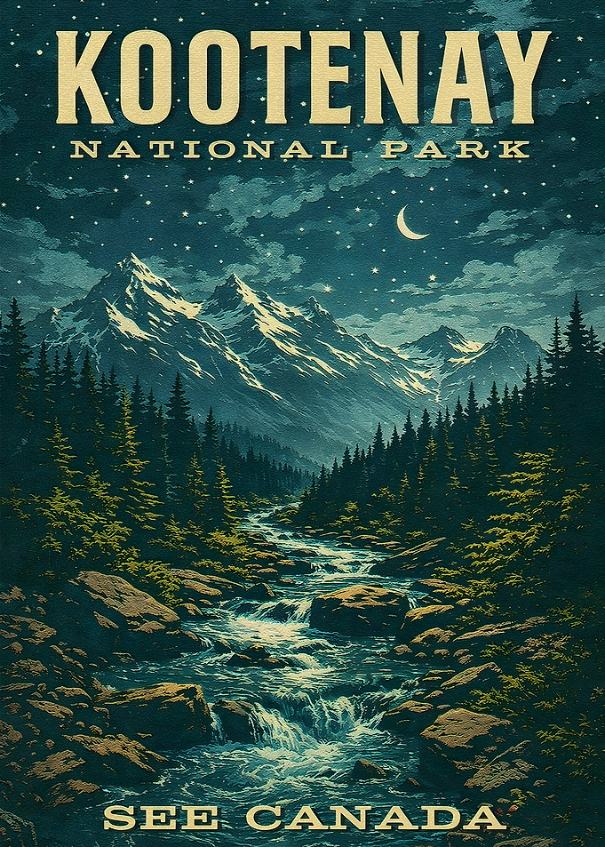 Kootenay National Park Vintage Poster