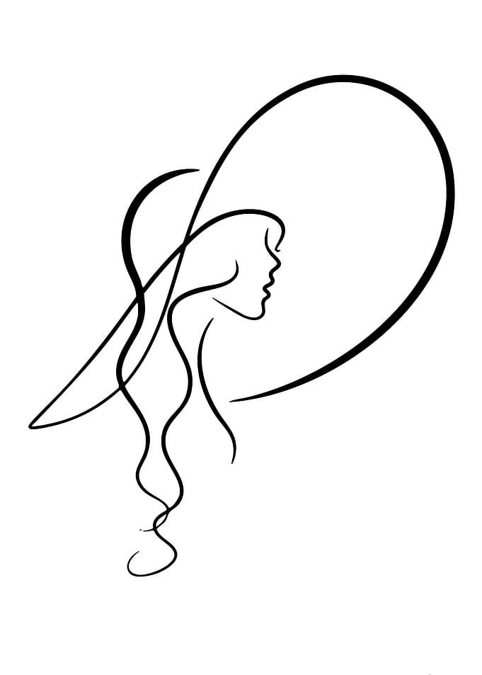 Elegant Woman in a Wide-Brimmed Hat