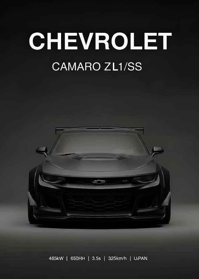 black on black Chevrolet Camaro ZL1/SS