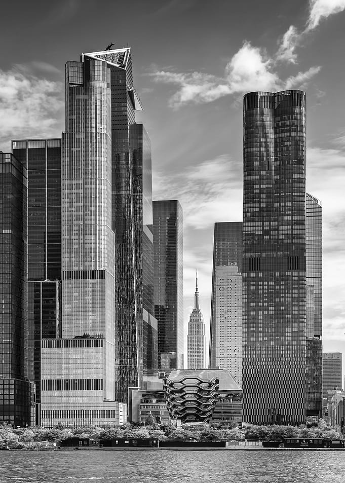 NYC Hudson Yards and Empire State Building