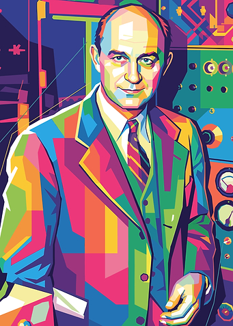 Enrico Fermi Pop Art Portrait