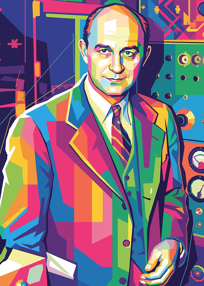 Enrico Fermi Pop Art Portrait