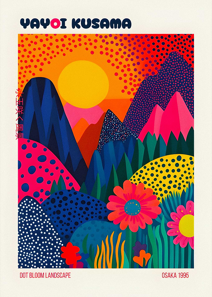 Yayoi Kusama Dot Bloom Landscape