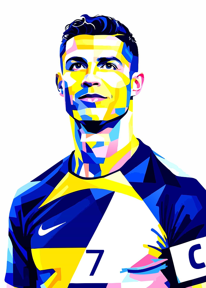 Cristiano Ronaldo Pop Art Portrait