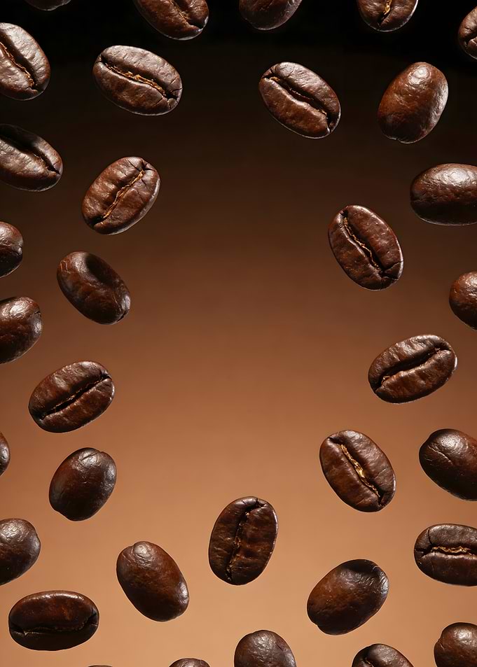 Coffee Beans Falling