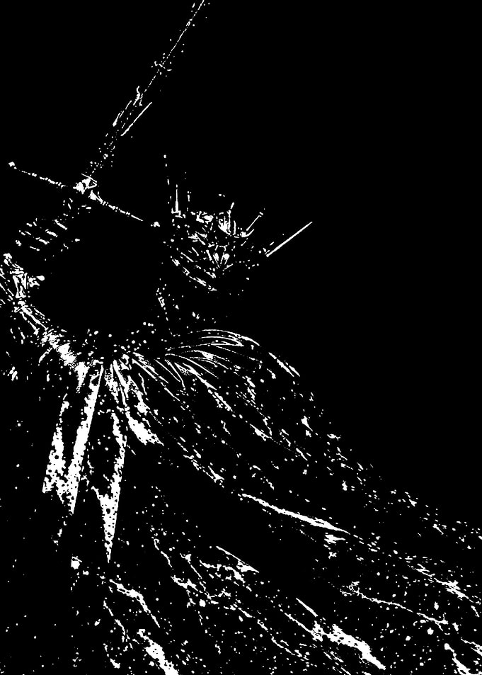 Abstract Black and White Shattered Glass