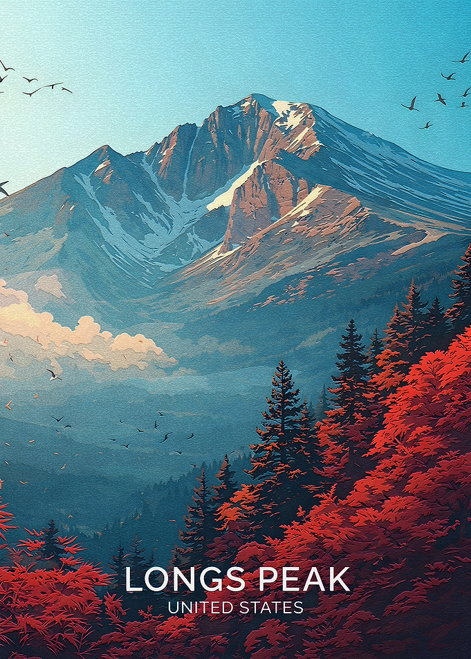 Longs Peak Mountain Landscape
