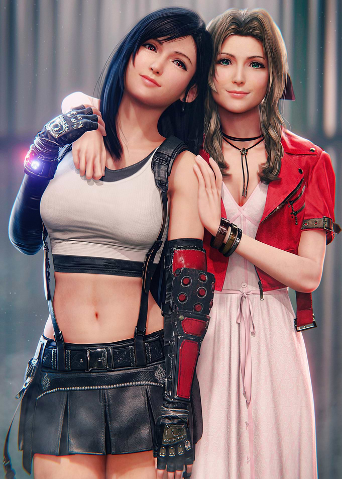 Tifa and Aerith from Final Fantasy VII