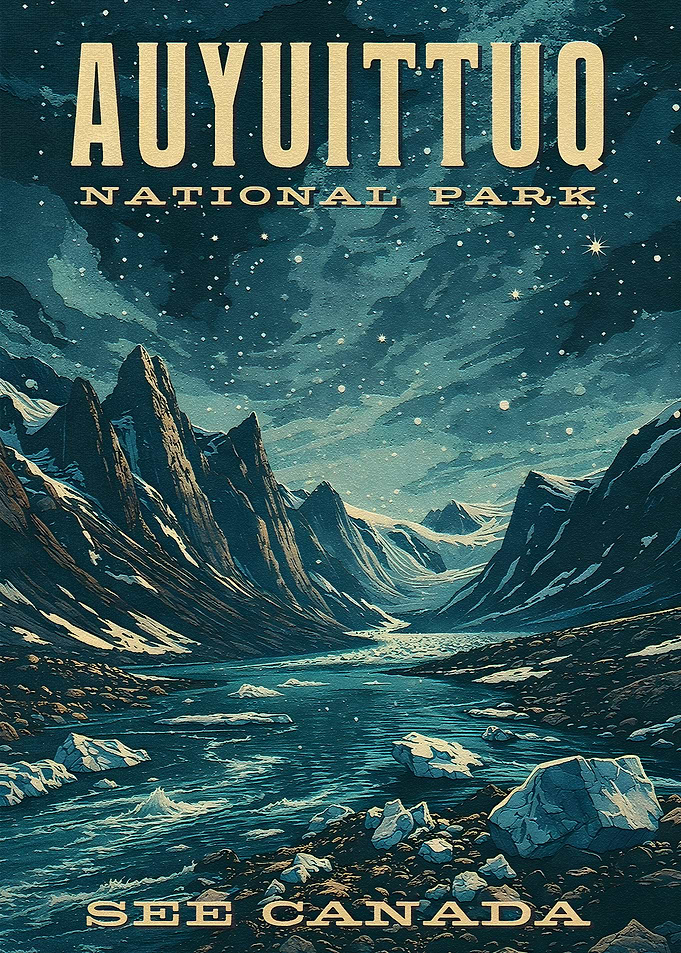 Auyuittuq National Park Vintage Poster