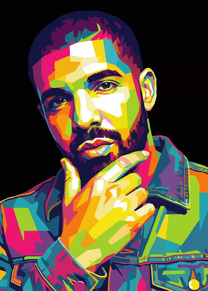 Drake Pop Art Portrait