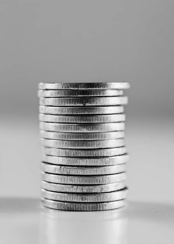 Stack of Silver Coins