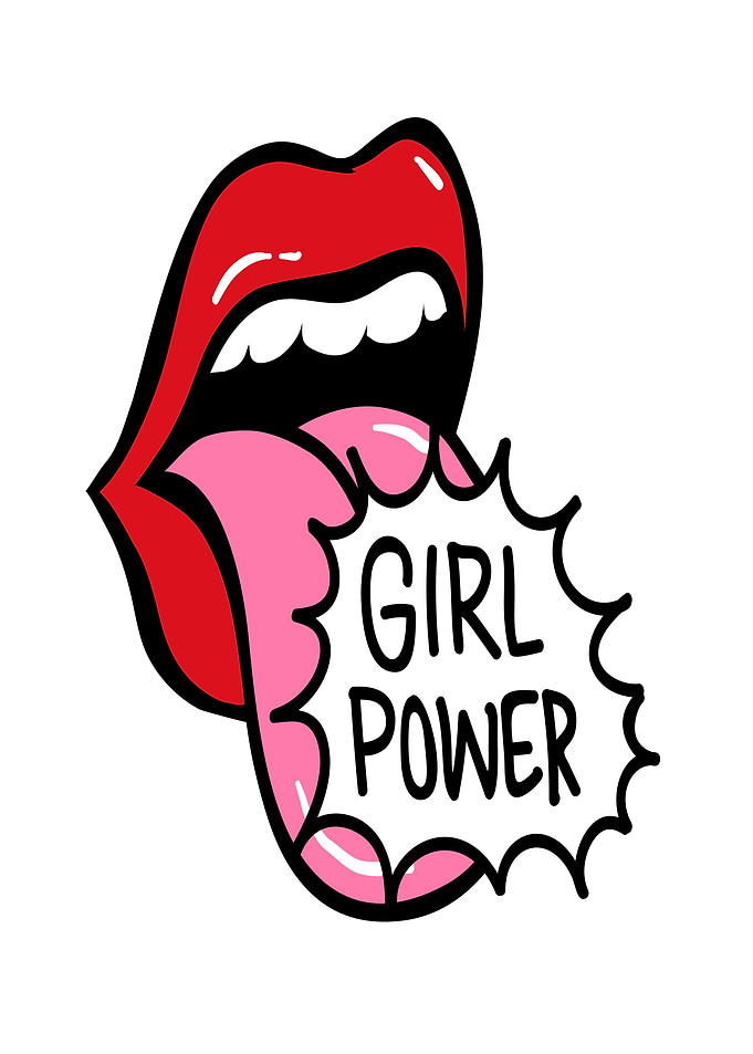 Girl Power Lips Tongue