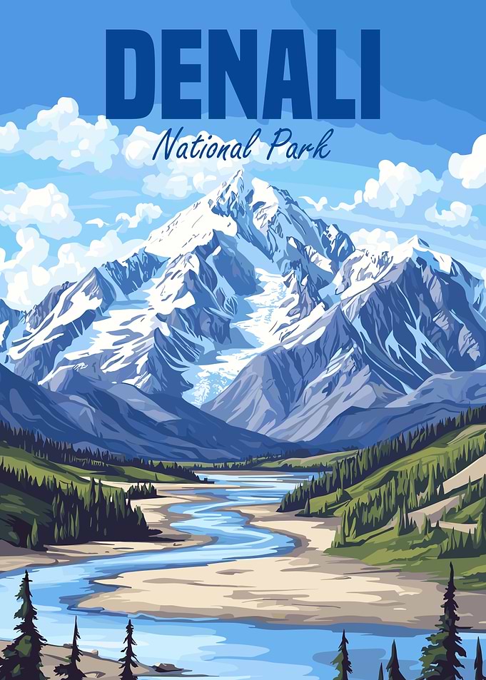 Denali National Park Poster