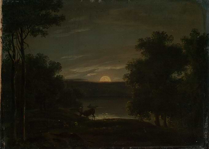 Deer by Moonlit Lake