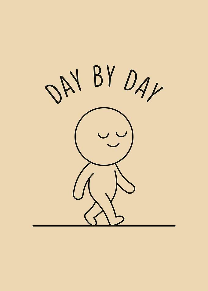 Day by Day Walking Character