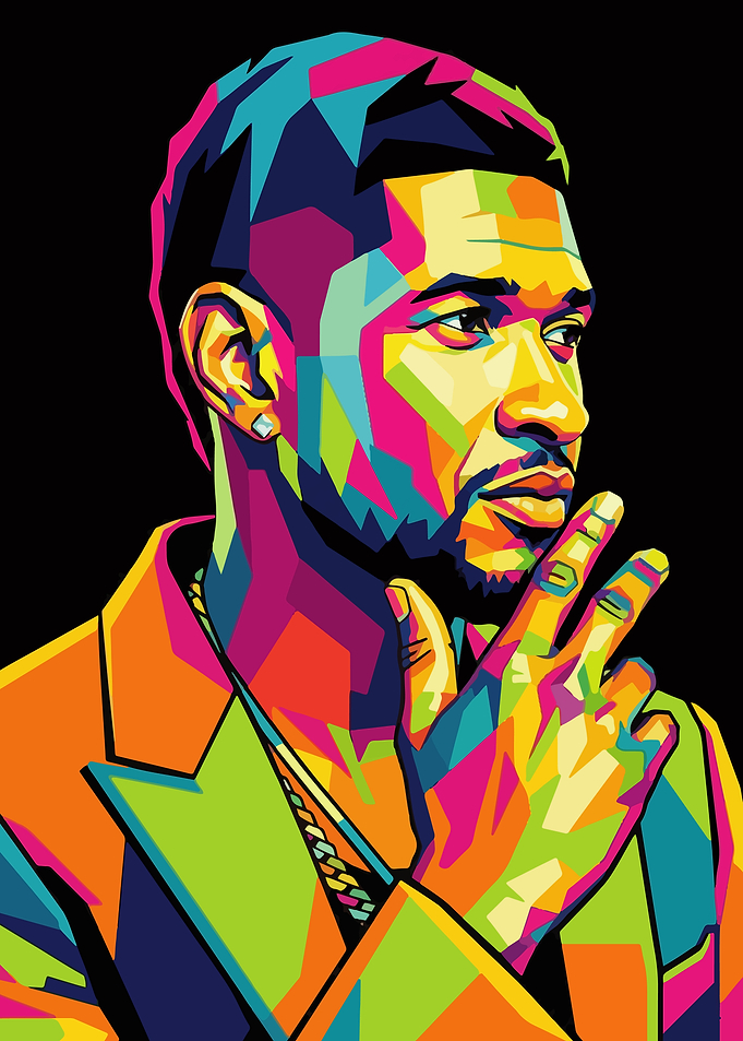 Usher Pop Art Portrait