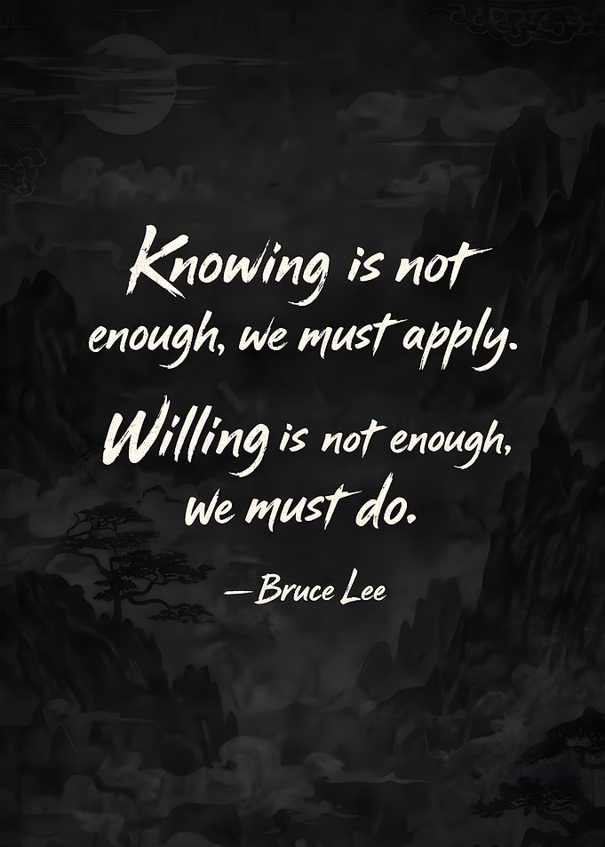 Bruce Lee Quote on Action