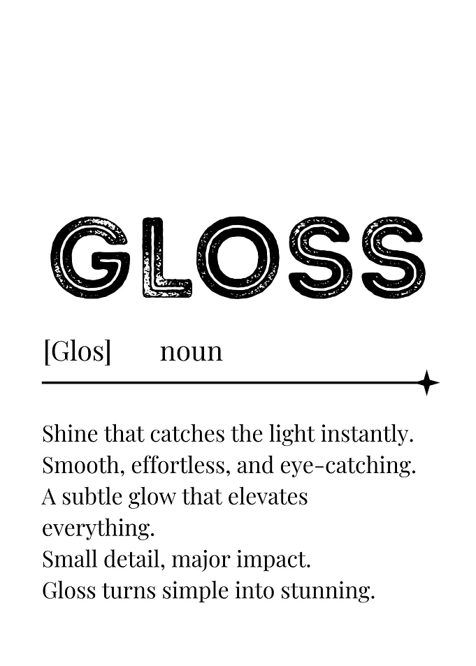 Gloss Definition Poster