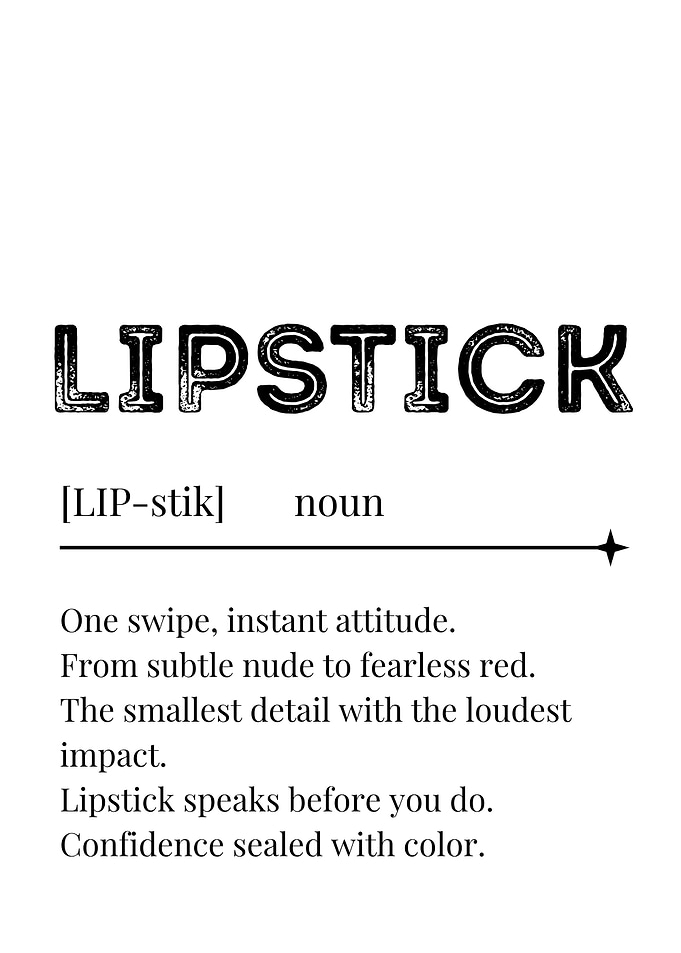 Lipstick Definition Art