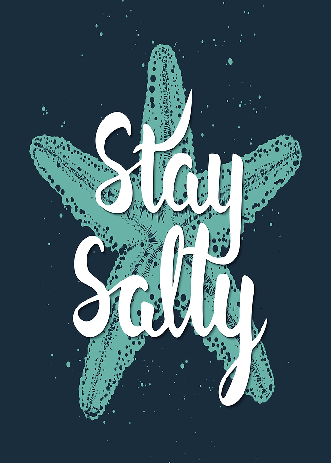 Stay Salty Starfish Text Art