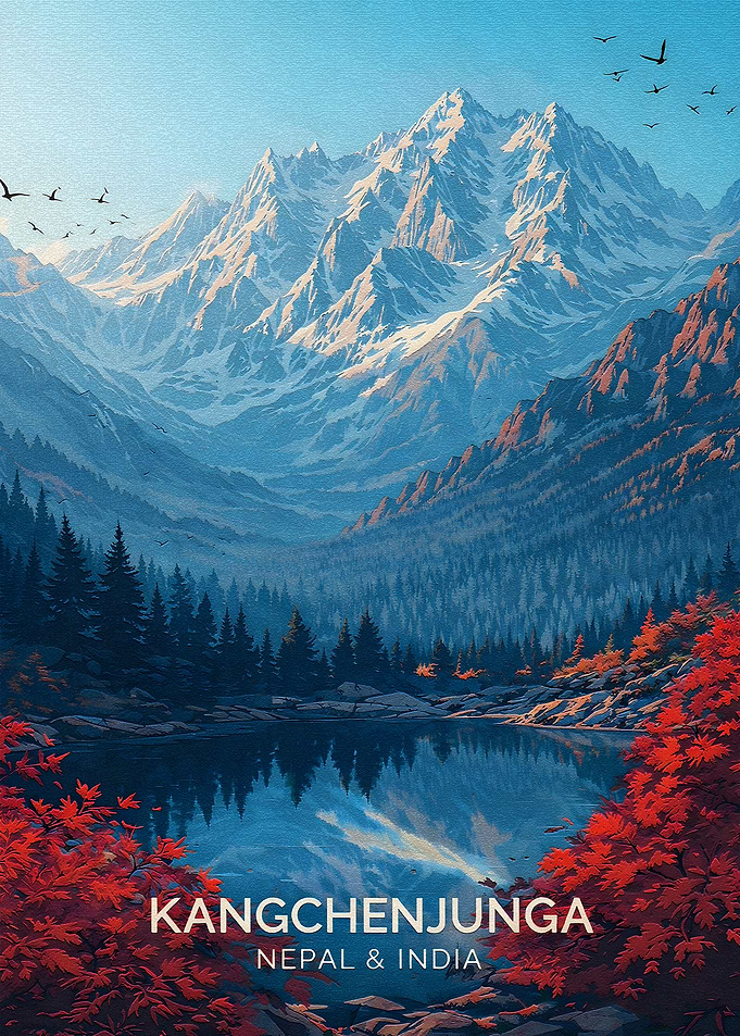 Kangchenjunga Mountains Reflection
