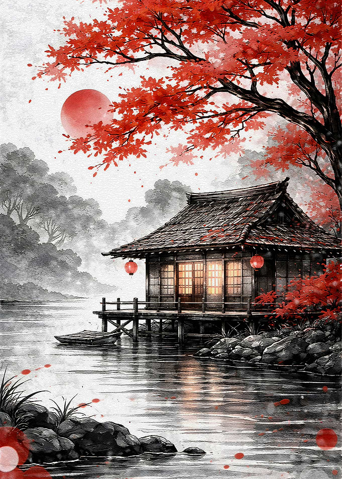 Japanese House by the Water