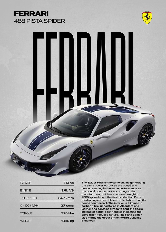 Ferrari 488 Pista Spider