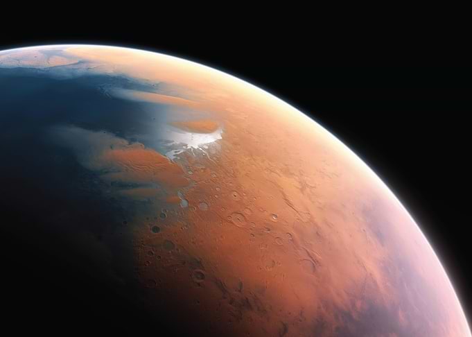 Artistic view of Mars