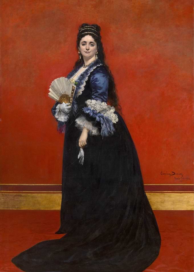 Portrait of a Woman in a Blue Dress