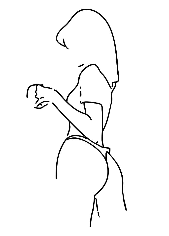 Minimalist Line Art of a Woman